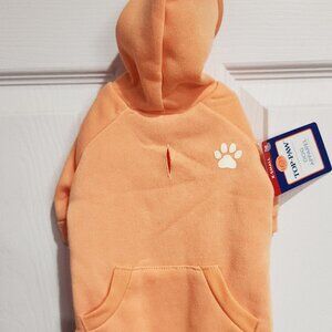 Top Paw Hoodie for Dogs, Orange w/Pawprint *NEW*
